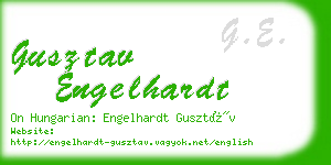 gusztav engelhardt business card